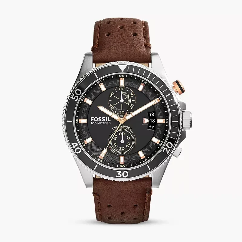 Fossil Wakefield Chronograph Black Dial Men’s Watch | CH2944